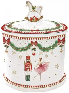 Easy Life Porcelánová dóza Magie De Noel 14 × 14 × 16.5 cm