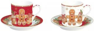 Easy Life Porcelánový čajový set pro dva Fancy Gingerbread 2x75 ml 2 ks