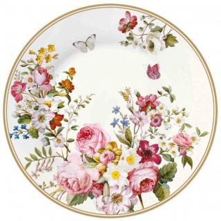 Easy Life Porcelánový dezertní talířek Blooming Opulence Cream 19x19 cm