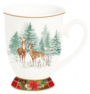 Easy Life Porcelánový hrníček Winter Forest (zimní les) v dárkové krabičce 250 ml
