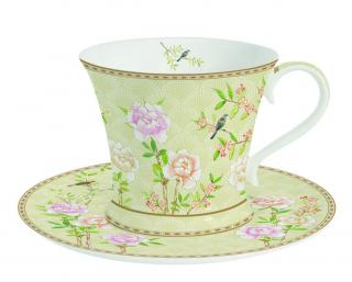 Easy Life Porcelánový šálek a podšálek na čaj Palace Garden Fresco 300 ml