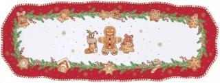 Easy Life Porcelánový servírovací tác Fancy Gingerbread 37 × 14 cm
