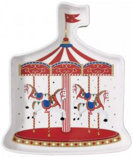 Easy Life Porcelánový servírovací talíř Christmas Wonderland 23.5 × 20 cm