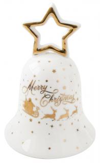 Easy Life Porcelánový vánoční zvonek  9×13,5 cm