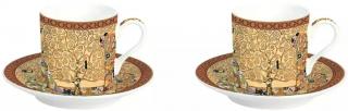Easy Life Sada dvou šálků a podšálků na espresso The Tree Of Life 2 ks 2x75 ml