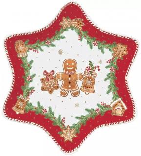 Easy Life Servírovací talíř Fancy Gingerbread 22.5 × 22.5 cm