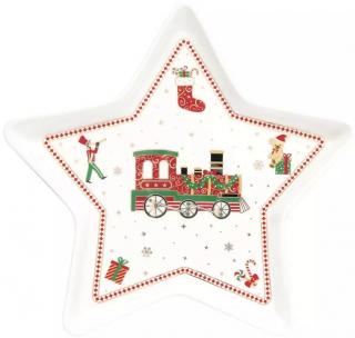 Easy Life Vánoční miska hvězdička Polar Express 19.5 × 19.5 cm