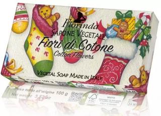 Florinda Italské přírodní vánoční mýdlo Fiori Di Cotone 100 g
