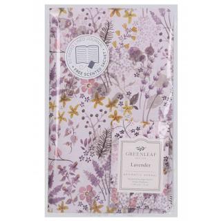 Greenleaf Zápisník s vonným sáčkem Lavender 21x13 cm