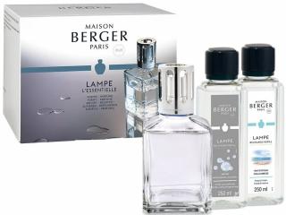 MAISON BERGER PARIS Dárková sada: katalytická lampa Essentiale Cube + Mořský vzduch, 250 ml + So Neutral 250 ml
