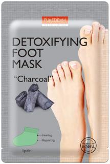 Purederm Detoxikační maska na nohy Charcoal (uhlí) 1 pár
