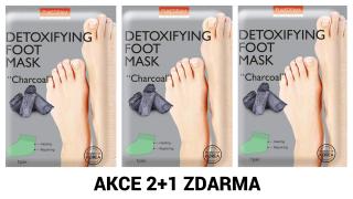 Purederm Detoxikační maska na nohy Charcoal (uhlí) 2+1 zdarma, 3 ks