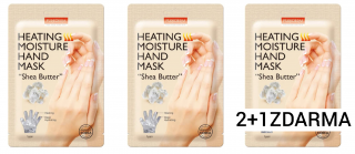 Purederm Hřejivá hydratační maska na ruce s bambuckým máslem 2+1 ZDARMA, 3 ks