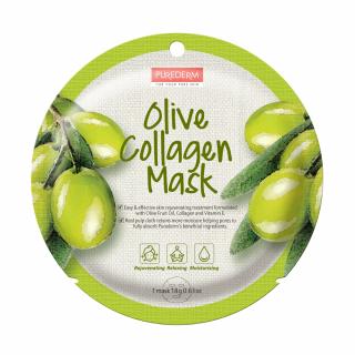 Purederm Kolagenová plátýnková maska s olivovým olejem 18 g