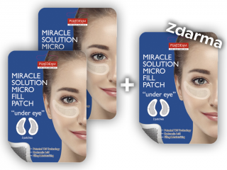 Purederm Miracle solution Zázračné náplasti s jehličkami pod oči s kyselinou hyaluronovou AKCE 2+1 ZDARMA, 9 ks
