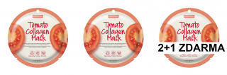 Purederm Textilní kolagenová pleťová maska s výtažky z rajčat AKCE 2+1 ZDARMA 3 ks