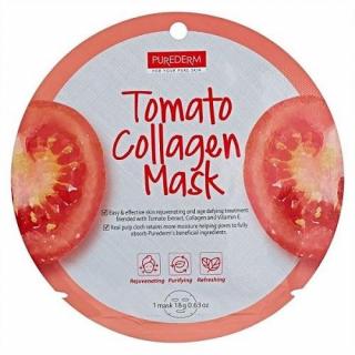 Purederm Textilní kolagenová pleťová maska s výtažky z rajčat
