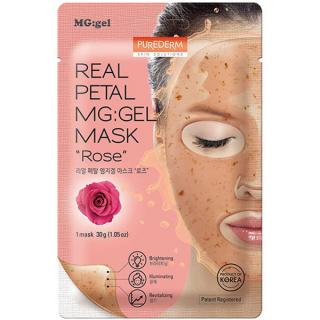 Purederm Textilní LIFTINGOVÁ pleťová maska MG gel s pravými lístky z růží 30 g