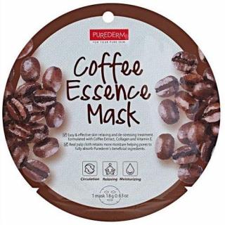 Purederm Textilní pleťová kolagenová maska s výtažky z kávy 18 g