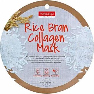 Purederm Textilní pleťová kolagenová maska s výtažky z rýže 18 g