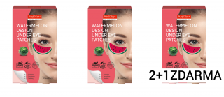 Purederm Watermelon Vegan Hydratační gelové náplasti pod oči AKCE 2+1 ZDARMA 18 párů 36 kusů