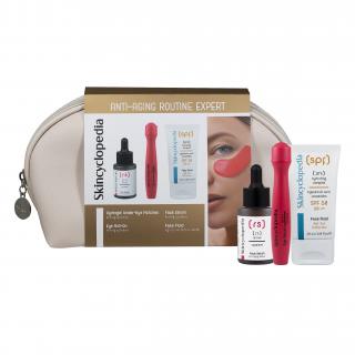 Skincyclopedia Anti-ageing Routine Expert Protivráskový kosmetický set s retinolem 4 ks + kosmetická taštička