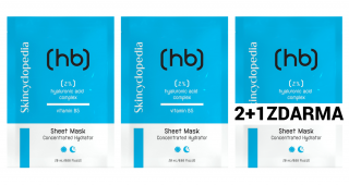 Skincyclopedia Hydratační plátýnková maska s kyselinou hyaluronovou AKCE 2+1 ZDARMA 3 ks