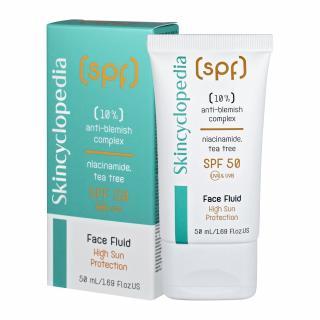 Skincyclopedia Ochranný pleťový fluid SPF 50 s niacinamidem a tea tree olejem 50 mL