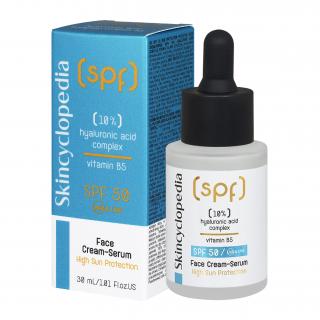 Skincyclopedia Pleťové ochranné sérum SPF50 s kyselinou hyaluronovou 3 v 1, 30 mL