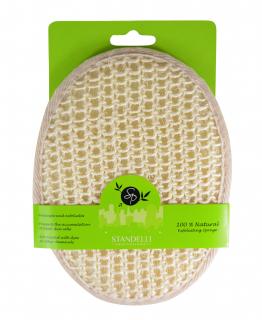 Standelli Professional Masážní houba sisal + bavlna oválný tvar, 1 ks