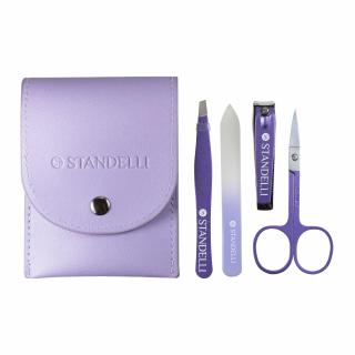 Standelli professional Set kosmetických pomůcek Nůžtičky na kůžičku, cvakačky, skleněný pilník, pinzeta + pouzdro 5 ks