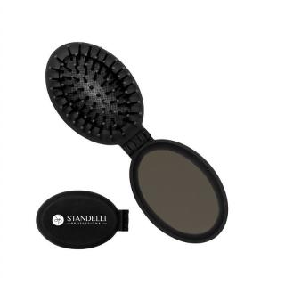 Standelli professional Skládací cestovní hřeben se zrcátkem černý