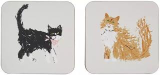 Ulster Weavers Korkové podložky Feline Friends 10,5 x 10,5 cm 4 ks