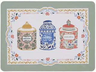 Ulster Weavers Korkové prostírání Tea Tins 21,5 x 29 cm 4 ks