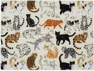 Ulster Weavers Skleněné krájecí prkénko Feline Friends 40x30 cm