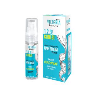 Victoria beauty 1,2,3 CURLS Vlasové sérum pro kudrnaté vlasy s BIO kokosovým olejem 30 mL