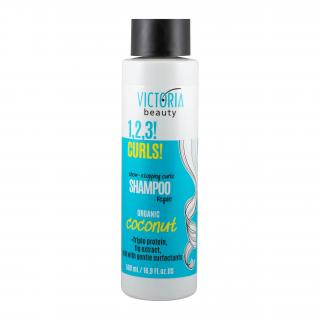 Victoria beauty 1,2,3 CURLS Vlasový šampón pro vlnité vlasy s BIO kokosovým olejem 500 mL