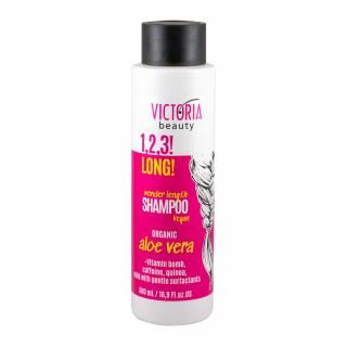 Victoria Beauty 1,2,3 LONG! Vitamínový vlasový šampón pro podporu růstu s organickou Aloe verou 500 mL