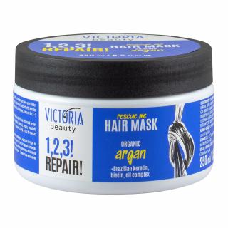 Victoria beauty 1,2,3 REPAIR! Regenerační maska pro poškozené vlasy s arganovým olejem 250 mL