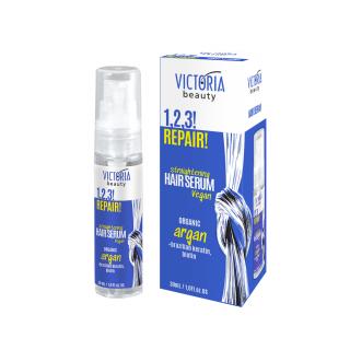 Victoria Beauty 1,2,3 REPAIR Vlasové sérum pro poškozené vlasy s arganovým olejem 30 mL