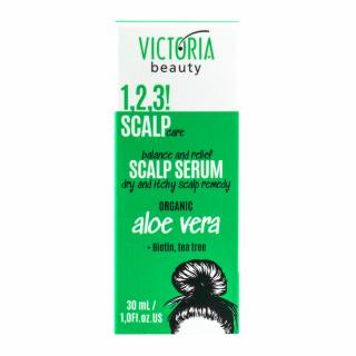 Victoria beauty 1,2,3 SCALP Vlasové sérum na pokožku hlavy s aloe verou, biotinem a tea tree olejem 30 mL