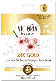 Victoria beauty 24K Gold Silk Luxusní hydrogelová maska s kolagenem a kyselinou hyaluronovou