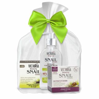 Victoria beauty 30% SLEVA Snail extract Denní krém 50 ml + noční krém 50 ml + micelární voda 200 ml  3 ks
