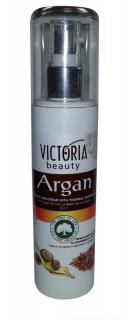 Victoria Beauty ARGAN Vlasový fluid pro efekt rovných vlasů s arganovým olejem a lněným semínkem 3 v 1, 150 ml