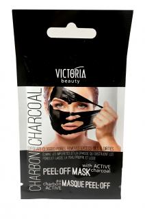 Victoria Beauty Černá slupovací maska s aktivním uhlím 10 ml
