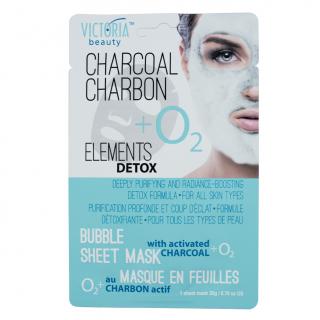 Victoria Beauty Detox Okysličující bublinková pleťová maska s aktivním uhlím