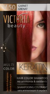 Victoria Beauty Keratin Therapy Tónovací šampon na vlasy V 50, Garnet, 4-8 umytí