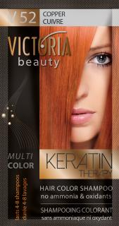 Victoria Beauty Keratin Therapy Tónovací šampon na vlasy V 52, Copper, 4-8 umytí