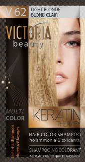 Victoria Beauty Keratin Therapy Tónovací šampón na vlasy V 62, Light Blonde,  4-8 umytí