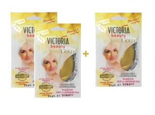 Victoria Beauty Kolagenová zlatá oční maska  2+1 ZDARMA, 3 ks